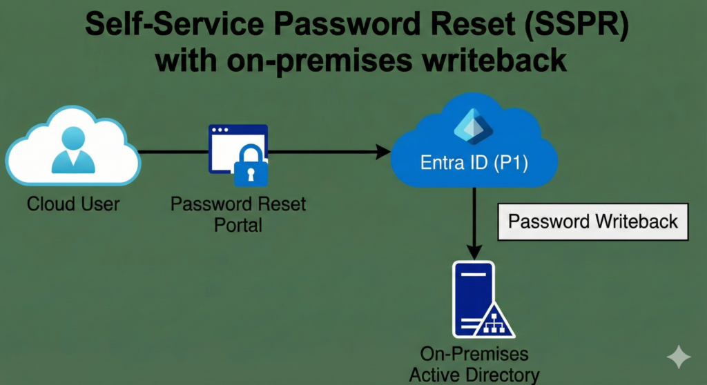 Self-service password reset (SSPR) with on-premises writeback