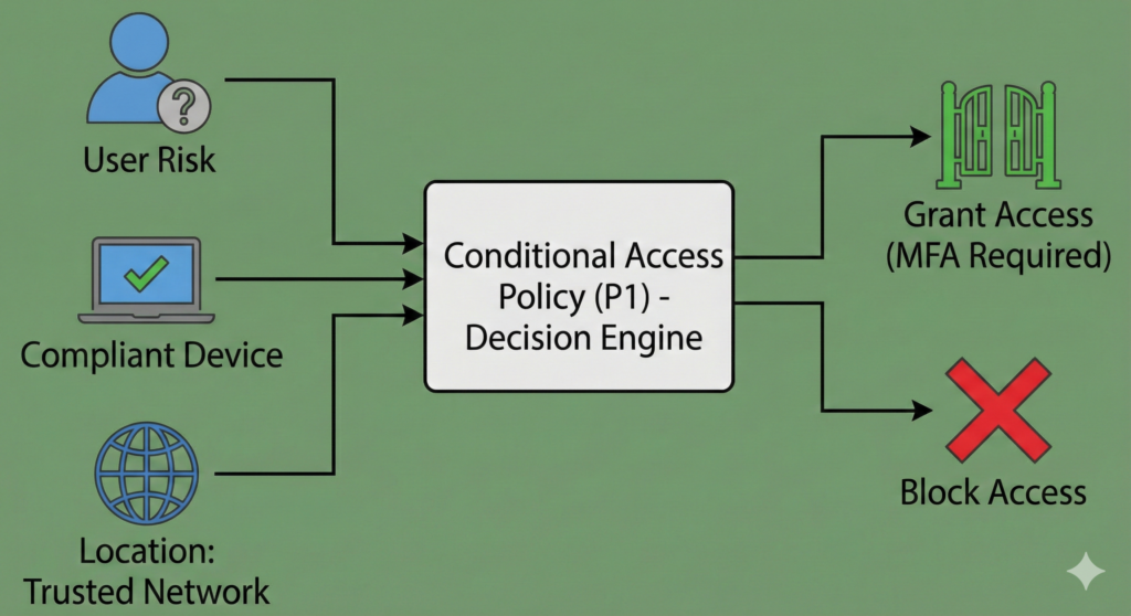 Microsoft Entra ID Free vs Premium: Conditional Access as the P1 trigger